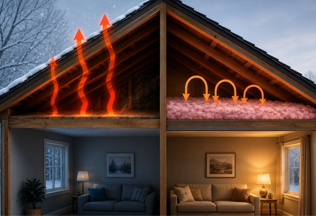 How Attic Insulation Reduces Heat Loss